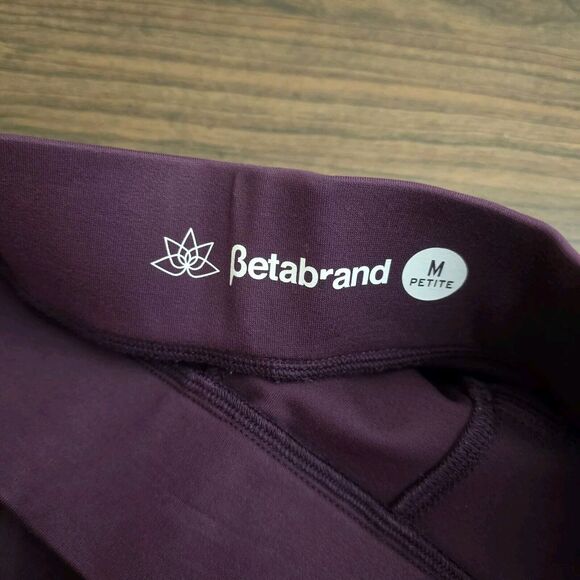 Betabrand Pants Medium Petite Journey Skinny POCKETS Ponte Wine Maroon Burgundy - Picture 6 of 8
